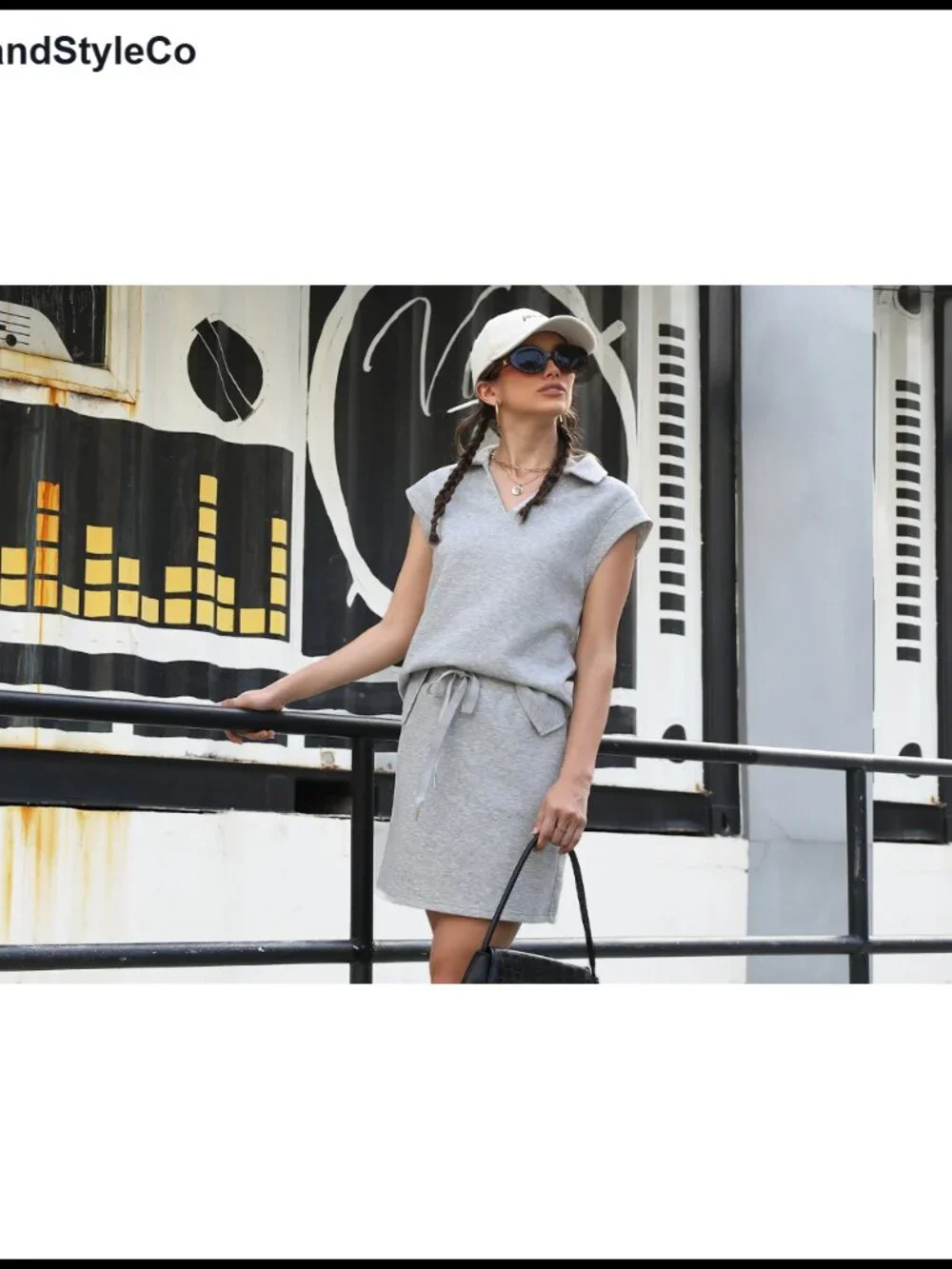 Women's 2 Piece Skirt Set Cap Sleeve V Neck Lapel Collar Tennis Skort Lounge Set